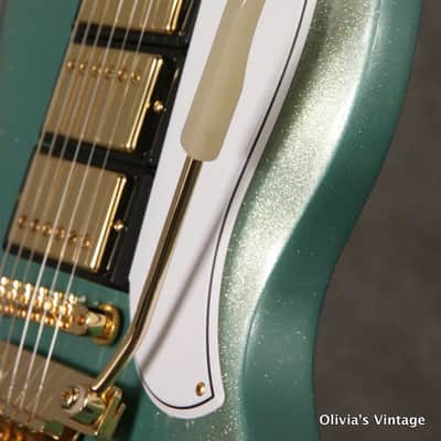 RARE 2010 Gibson Custom Shop SG/Les Paul Custom reissue INVERNESS GREEN SPARKLE image 11