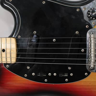 1977 Fender Mustang Sunburst Maple Fretboard w/OHSC image 18