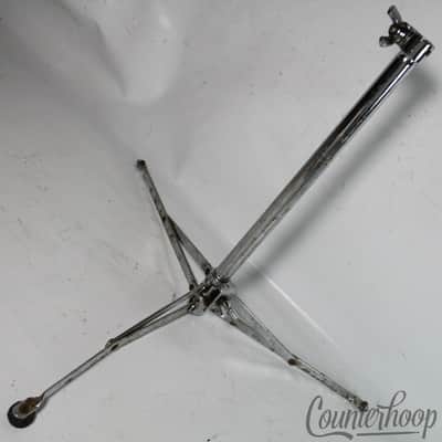 Ludwig Snare Drum/Cymbal Stand Flat Flush-Base Tripod Chrome Chicago Vintage 60s image 1