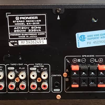 Pioneer Pioneer SX-311R is a stereo AM/FM receiver 1992 - Black image 5