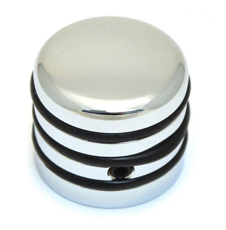 Hipshot O-Ring Guitar & Bass Control Knob for 6mm Split or Solid Shaft - CHROME image 1