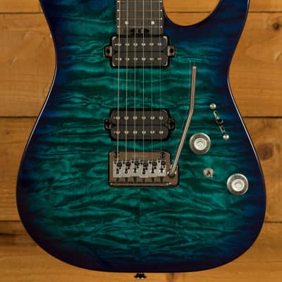 Charvel Pro-Mod Plus DK24 HH 2PT EB QM - Ebony - Chlorine Burst image 1