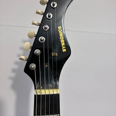 Synsonics Terminator Battery-Powered Electric Guitar mid-80's - Gloss Black image 2