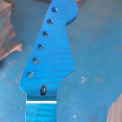 Blue Flamed Maple Guitar Neck, 22-Frets image 1