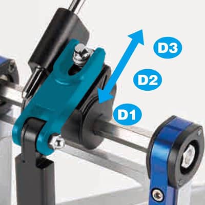 Yamaha DFP-9D Direct Drive Double Bass Drum Pedal 2020s - Chrome / Blue image 2