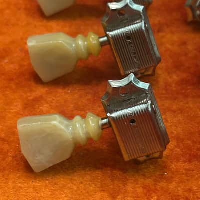 Vintage Kluson Deluxe Single Line Double Ring Tuners Gibson 1960 1961 1962 1963 1964 Les Paul SG 335 - Nickel image 3