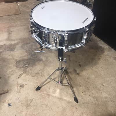 Ludwig Snare Drum Chrome over Steel Black & White Badge image 6
