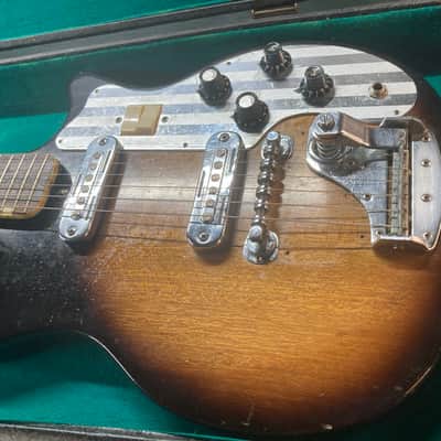 Teisco Del Ray ET-200 Sunburst Two Pickup + Tremolo WITH CASE OHSC Japan 1960s Original Vintage image 5