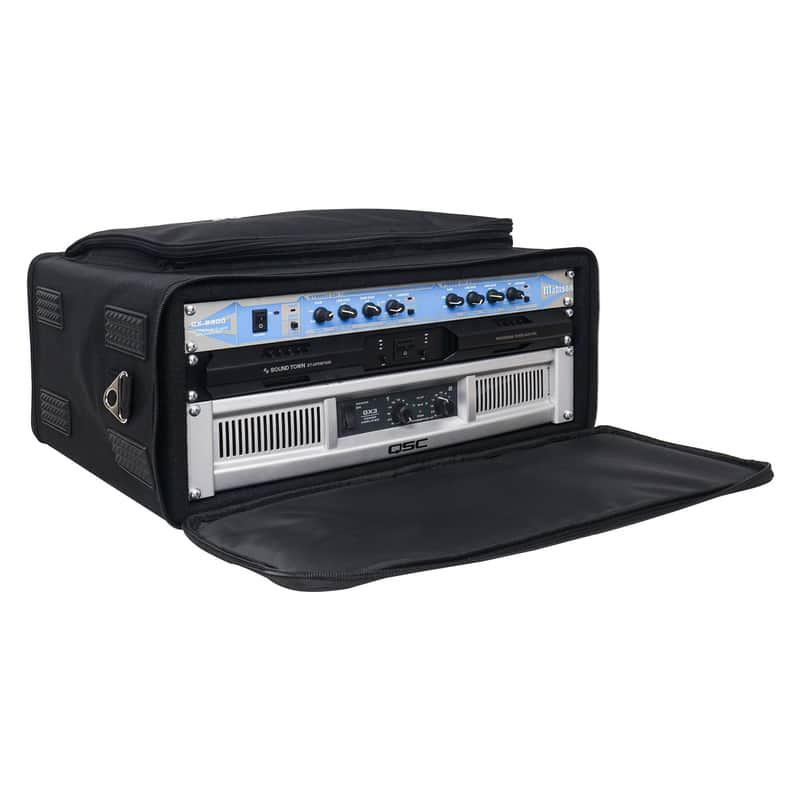 STRB-416B | Portable 4U Soft Rack Bag Case w/ 14" Rackable Depth, Plywood Frame, Padded Nylon, Shoulder Strap, Accessory Pocket image 1