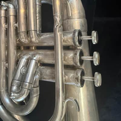 Accord brand Silver Marching Baritone Horn. Made in USA image 5