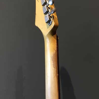 Made to Order - FRANCHIN Neptune guitar Relic Aged METALLIC LEAF (Gold/Silver/Copper) Offset Jazzmaster Style Made in Italy image 10