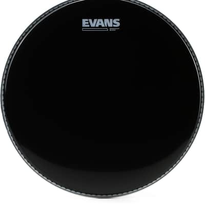 Evans Black Chrome Tom Batter Head - 16 inch Bundle with Evans Resonant Black - 13 inch image 3
