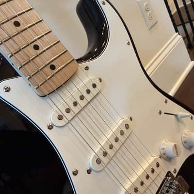 Squier Affinity Series Stratocaster - Black w/ White Pickguard (Mint, Pro Setup, Low Action) image 6