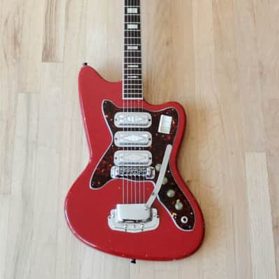 1967 Silvertone by Harmony 1488 Silhouette Vintage Guitar DeArmond Gold Foils image 2