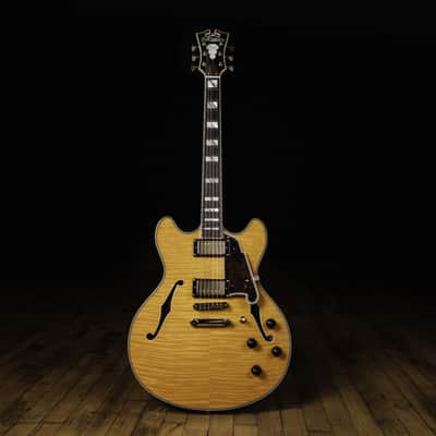 D'Angelico DAEDCVNATGS EXCEL DC Double Cutaway Semi-Hollow Body 6-String Electric Guitar w/Deluxe Hardshell Case image 7