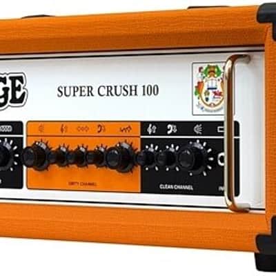 Brand New Orange Super Crush 100 Solid State Guitar Amplifier Head - Orange image 2