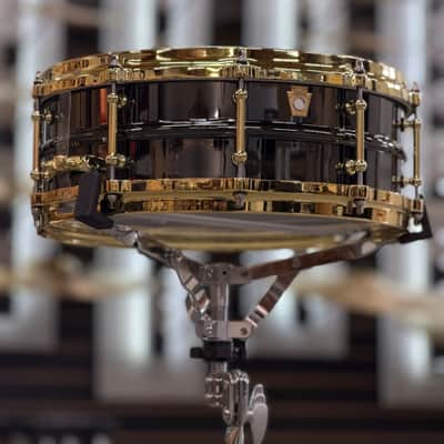 LUDWIG LB416BT-B 14X5 BLACK BEAUTY SNARE DRUM BRASS TRIM B STOCK image 3