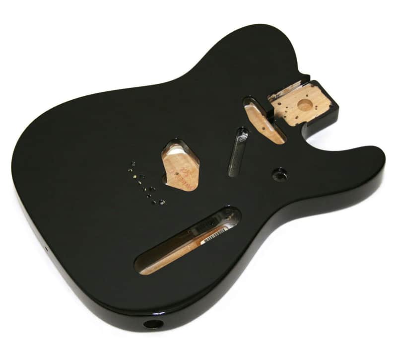 Genuine Fender Mexico Tele/Telecaster SS Alder Body Vintage Bridge Mount - BLACK image 1