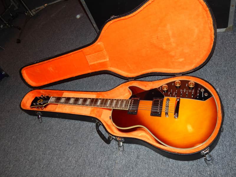 Univox Kay Effector 70's Sears Catalog Les Paul Electric Guitar With Original Hard Case image 1