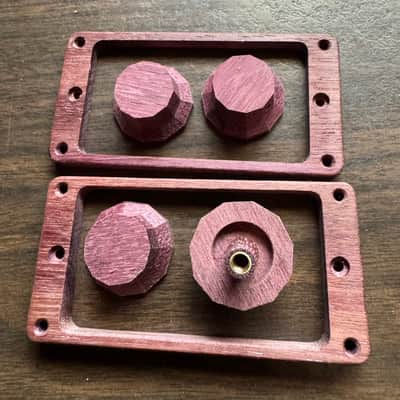 Guilford Purpleheart Humbucker Pickup Rings and knobs Combo - fits PRS 594 guitars USA image 2
