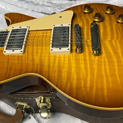 NEW ! Gibson Custom Shop 1959 Les Paul - Golden Poppy Burst - Authorized Dealer - Hand Picked Curly Maple Flame Top - VOS - 8.8 lbs - G07184 image 2