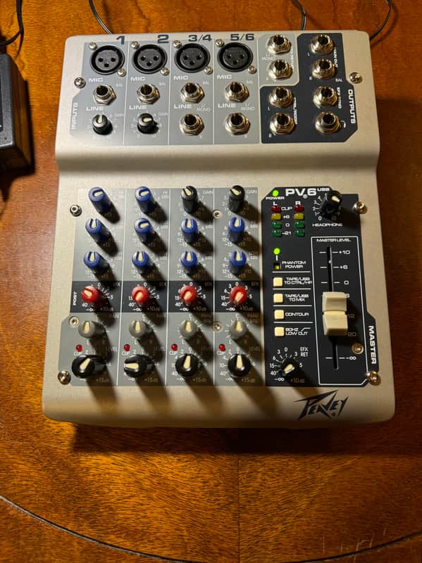 Peavey Pv6 PV 6 usb analog 4 channel small mixer image 1
