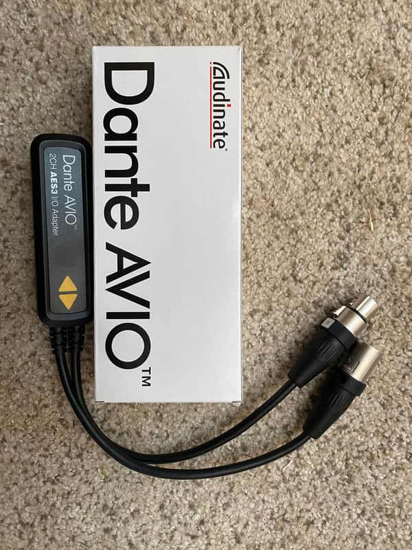 AUDINATE Dante AVIO AES ADP-AES-AU-2X2 - Black image 1