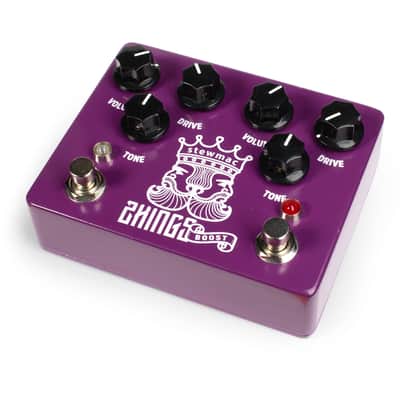 StewMac Two Kings Boost Dual Overdrive Pedal – Independent Channels with Clean Boost and Overdrive, DIP Switch Modes, True Bypass, 9VDC image 2