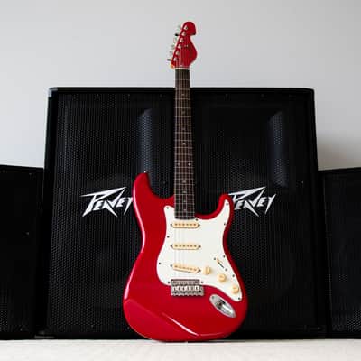 HURRICANE BY MORRIS STELLA SUPER STRAT COPY JAPAN 1980'S - RED