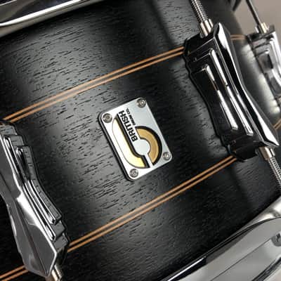 British Drum Company Merlin | 14x5.5" 10-Lug Maple / Birch Snare Drum Black Tulip Veneer. New with Full Warranty! image 17