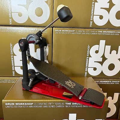 DW DWCP5050AD4C 5000 Series 50th Anniversary Single Bass Drum Pedal 2020s - Carbon Fiber image 6