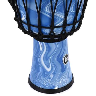Latin Percussion LP1607 7" Rope Tuned Circle Djembe - Blue Marble image 2