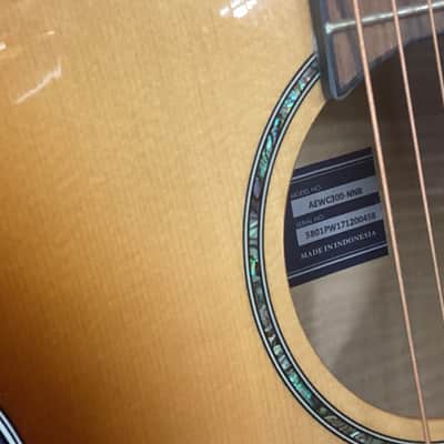 Ibanez AEWC300-NBB Solid Spruce/Flamed Maple Cutaway with Electronics 2010 - 2018 - Natural Brown Burst image 2
