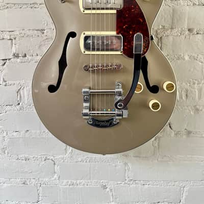 Gretsch G2655T-P90 Streamliner Center Block Double Cutaway with Bigsby 2021 - Present - Two Tone Sahara Metallic/Vintage Mahogany Stain image 2