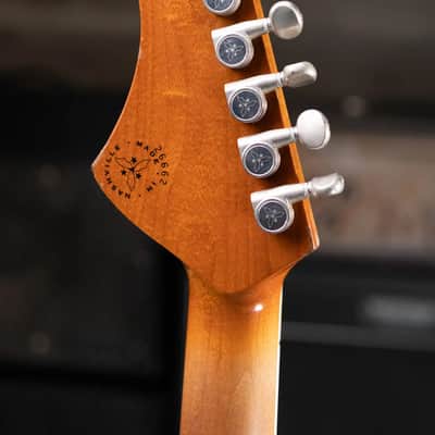Novo Dealer Limited Miris JHH Semi-Hollow Electric Guitar - Amber Burst with Gig Bag image 7