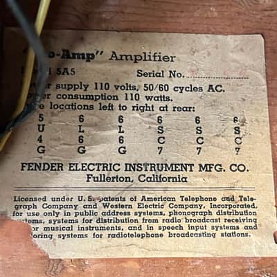 Fender Pro 5A5 TV Front 18-Watt 1x15" Guitar Combo 1950's- Tweed image 17