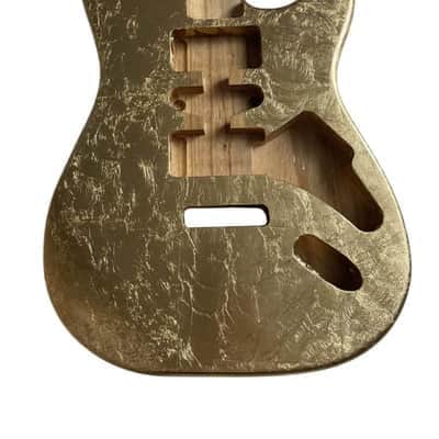 Gold Foil Guitar Strat Style Paulownia Wood Body image 2