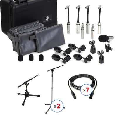 Earthworks DK7 Gen 2 Drum Kit Microphone System with Stands and Cables image 1