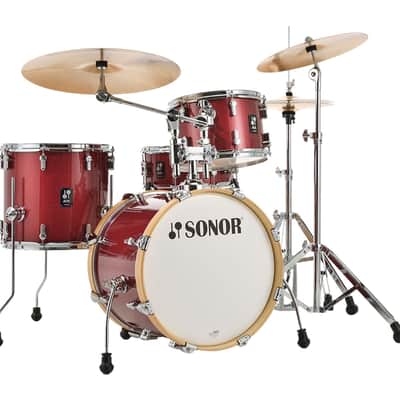 Sonor AQX Jazz 4-pc Shell Pack w/ 18" Kick - Red Moon Sparkle image 1