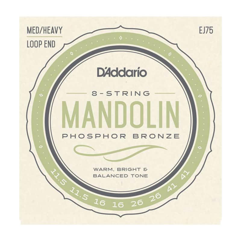 D'Addario EJ75 Mandolin Strings, Phosphor Bronze, Medium/Heavy, 11.5-41 image 1