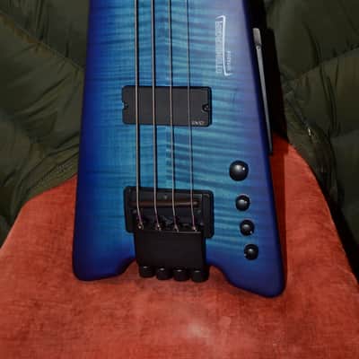 Steinberger synapse 4 string bass guitar blue image 16
