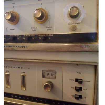 Stromberg-Carlson ASE-6 Preamp and SR445A Tuner mounted tube pre 1950s - Cream & Gold image 10
