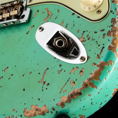 Fender Custom Shop 1960 Dual Mag II Stratocaster Super Heavy Relic Aged Seafoam Green LTD image 11