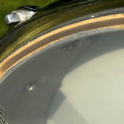 Gretsch GRETSCH VINTAGE PROGRESSIVE JAZZ MAX ROACH SNARE ROUND BADGE 4 X 14 3 PLY MBP 1950-1960 - MIDNIGHT BLUE PEARL MBP image 8