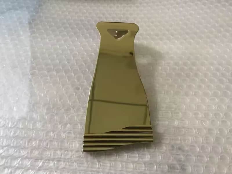 Gold Semi Hollow Jazz Guitar Tailpiece Trapeze image 1