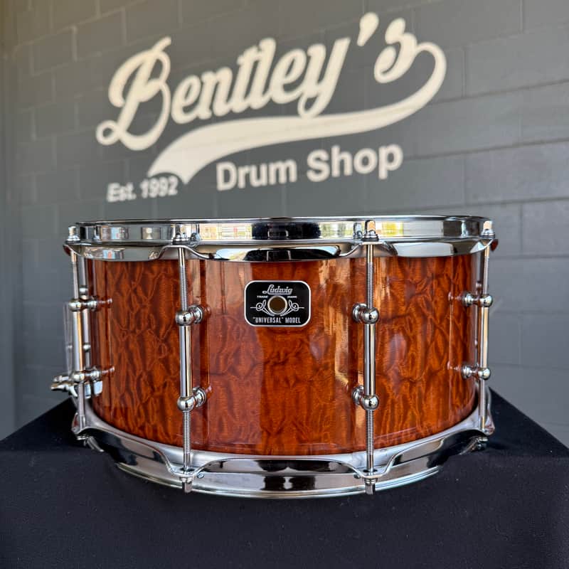 Ludwig Universal Beech 6.5x14 Snare Drum in Exotic Sapele Veneer (Rm4) image 1