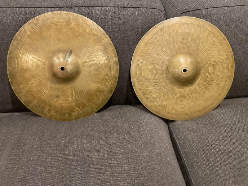 Zildjian 13" K. Zildjian Intermediate Stamp Hi-Hat Cymbals (Pair) 1959 - 1966 - Traditional image 1
