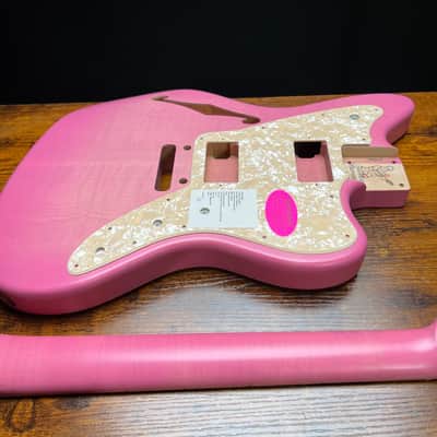 Warmoth Jazzmaster/ Flamed Maple Body & Neck “Pink Set” image 4