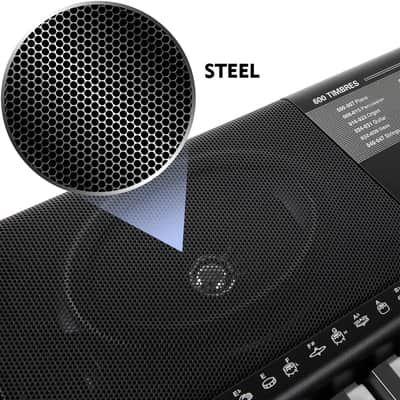 MUSTAR Portable 61 Key Electric Light Up Keyboard Pedal,Stand,Headset,Microphone image 4