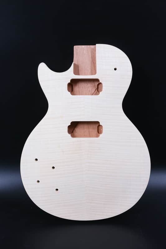 Left Hand Electric Guitar Body Mahogany Flame Maple Guitar Parts image 1